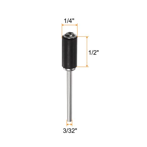 uxcell 10pcs Sanding Drum Rubber Mandrel 6mm 2.35mm Shank Sanding Sleeve Holder for Drum Sander Rotary Grinder