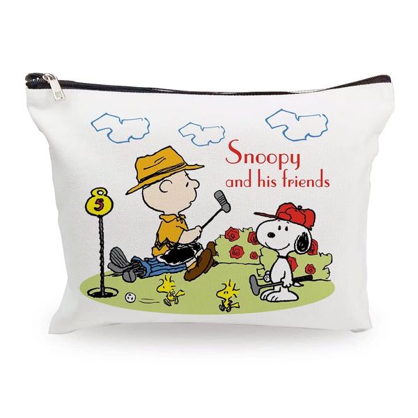 Snoopy Pouch, Women's, Makeup Pouch, Mini Pouch, Functional, Large Capacity, Lightweight, Business Trips, Travel Pouch, Snoopy06