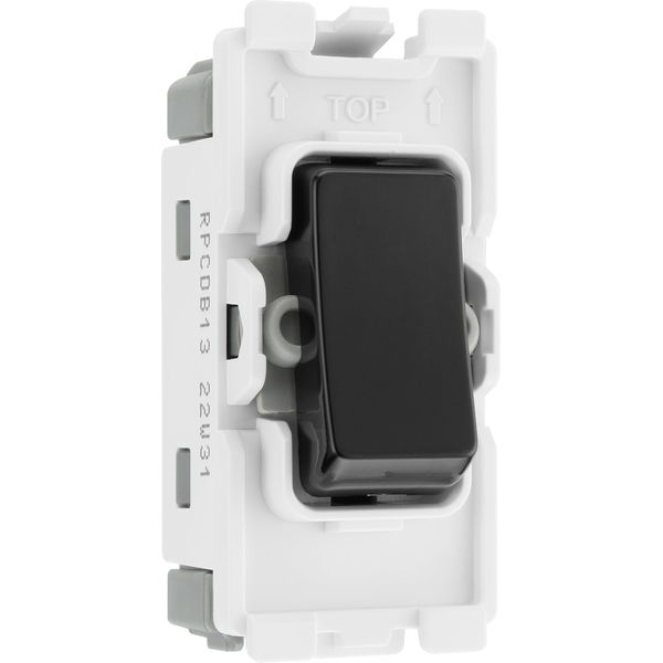 BG RPCDB13 Evolve Grid Black 20A 20AX Intermediate 1 Pole Switch Module