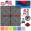 42pcs 16"x16" Orange Garage Floor Mat Perforated Flooring Tile Shop Interlocking