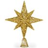8 Inch Bethlehem Glitter Gold Star Christmas Tree Topper