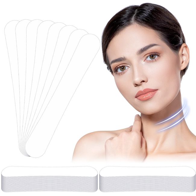 45 Pieces Neck Strips Neck Lifting Tapes Neck Lifting Stickers Adhesive Face Lift tape Tools Patch Tools for Women Skin Care, White