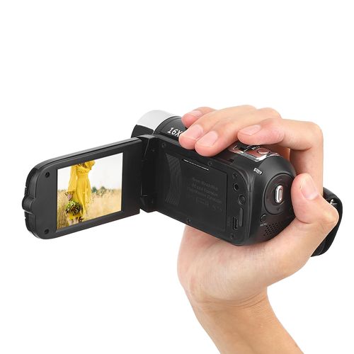 Digital Camera Recorder, DH‑90 High Definition Camera Image Video Camcorder 270° Rotation 2.7 Inch Colourful Display Screen 16X Zoom Digital Camcorders