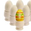 Wooden Egg Cups 4 Brown Wooden Eggs Cups Set Easter Decor