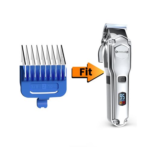 oneisall 10 mm blue metal combs for dog clippers for Grooming for Thick Heavy Coats