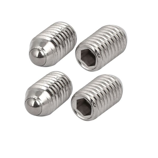 Sourcingmap M10x16mm 304 Stainless Steel Spring Hex Socket Ball Point Grub Set Screws 4pcs