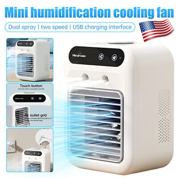 Portable Air Conditioner Air Cooler Fan Humidifier Mini Desktop Cooling Fan US