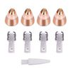 4 Pack Flavless Replacement Head, Facial Hair Removal Tool for Women Smooth Finishing, With Cleaning Brush(Rose Gold)