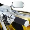 US Chrome Mini Oval Mirrors For Harley Dyna Electra Glide Heritage Softail FLHR