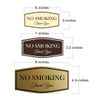 Fancy NO Smoking Thank You Sign (Brushed Gold) - Small