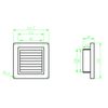 Knightsbridge EX009W 100mm/4 Extractor Fan Grille with Fly Screen-White