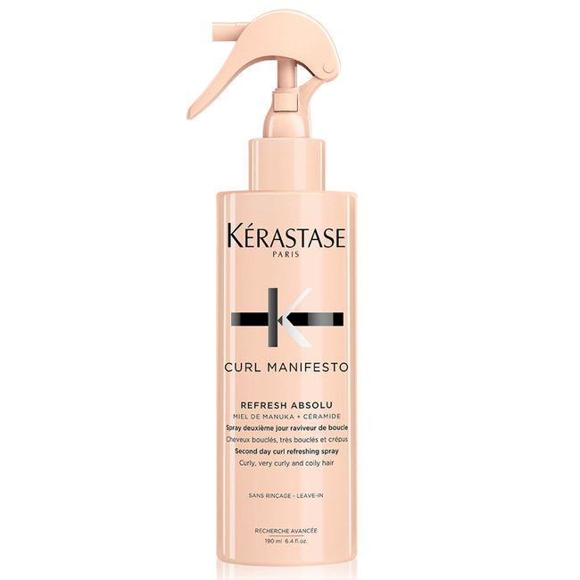 KERASTASE Curl Manifesto Refresh Absolu Refresh Spray | Hydrates, Redefines & Refreshes Curls | Anti-Frizz | With Coconut Oil | For All Wavy, Curly, Very Curly & Coily Hair | 6.4 Fl Oz