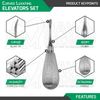 4 Pcs Curved Luxating Elevators Set Oral Dental Instruments German Grade