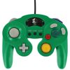 Controller for Nintendo GameCube compatible wired vibration with turbo function gamepad – green | ZedLabz