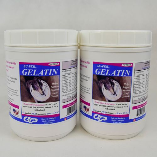 SU-PER Gelatin Powder Hoof Supplement - Horse Joint Support Gelatin and Healthy Hooves Growth - 2.5 Pounds, (2 Pack)