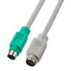 sanwasapurai Mouse Extension Cable Light Gray, Green