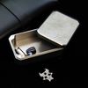 WANERSEN EDC Case Titanium Container Daily Storage Metal Box for Tiny Things Magnetism Match Case Outdoor Camping Tool, Engraved Surface