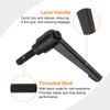 sourcing map 4Pcs M6 x 20mm Adjustable Knobs Handle Male Thread Push Button Ratchet Quick Release Locking Rotating Bolt for Lathe Machinery, Black
