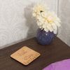 SHG at Home To Me You Are The World Engraved Oak Veneer Coaster for Mum. Sentimental Gift for Mom, for mum for mums, Beige, 9.8cm x 9.8cm