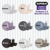 Superio Decorative Ribbed Bathroom Accessory Set, Plastic - White (4 Pack)