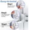 Sliding Window Locks,Window Locks for Horizontal Sliding Windows,Window Security Lock with Key,Adjustable Aluminum Easv to Install Window Stopper,Window Locks for Up and Down Windows (4 Sets Silver)