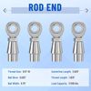 5/8” Heim Joints Rod End Kit, 750” Chromoly Left &Right Hand Thread Suspension