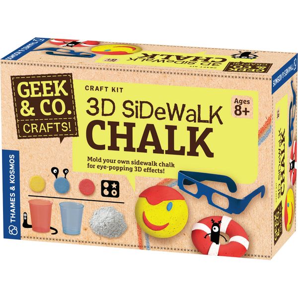 3D Sidewalk Chalk Kids Craft Kit Geek & Co. Thames & Kosmos Mold your own chalk