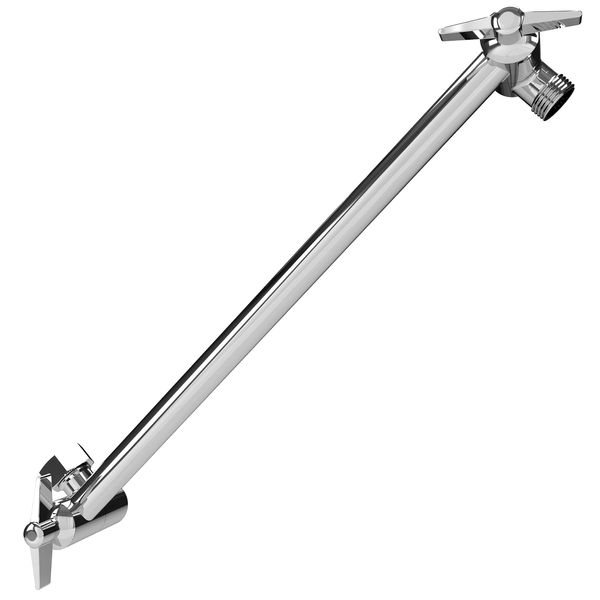 SparkPod 11" Solid Brass Shower Arm Extension - Easily Adjustable with Universal Connection to Showerheads (Luxury Polished Chrome)