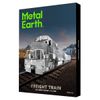 Fascinations Metal Earth Freight Train Box Gift Set 3D Metal Model Kit, Silver