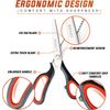 Ergonomic Pinking Shears Red Scissors For Precise Fabric Cutting 8.86 Inch