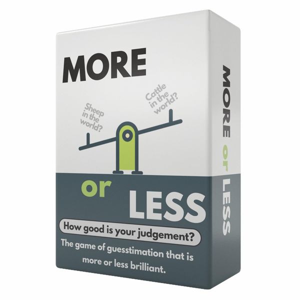 More or Less Original Edition Card Game - How Good Is Your Judgement? 2 Players+ | Adults, Teens & Kids |