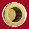 Universal Hardware Finger Pulls Handle Recessed Edge Flush Fitting Pocket Insert Wardrobe Sliding Doors 30mm (Polished Brass)