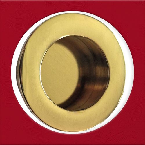 Universal Hardware Finger Pulls Handle Recessed Edge Flush Fitting Pocket Insert Wardrobe Sliding Doors 30mm (Polished Brass)