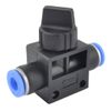 Sourcingmap 1/4 Turn Blue Black Plastic 6mm Hose Pipe Fitting Coupler Ball Valve