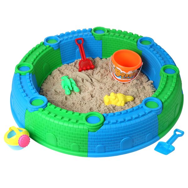 Dazmers Beach Castle Sand Toys Set for Kids, Sandbox Toys for Toddlers, Summer Activities Fun Playset