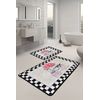 Bathroom Rugs Set 2 Pieces, Non Slip, Machine Washable, Digital Print (Parfume)