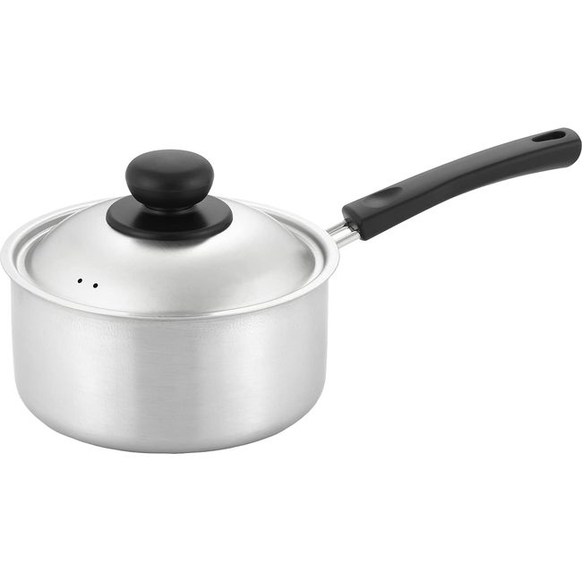 Yoshikawa Single Handled Pot, Induction Compatible, Stainless Steel, 6.3 inches (16 cm), Made in Japan COOK EASY SJ3319