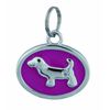 Fancy I.D. Tag - dog, oval - 30 × 22 mm (Various Colours)