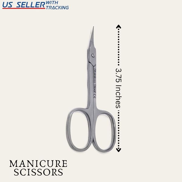 Sharp Manicure Straight Edge Cuticle Nail Scissors Arrow Point Stainless Steel