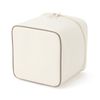 Francfranc Franc Bi-Color Vanity Pouch, Ivory