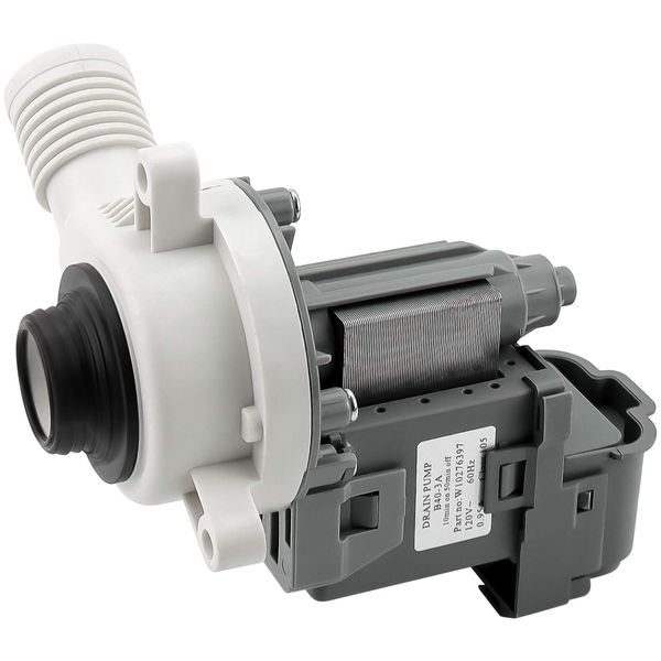 W10276397 Washer Drain Pump by Blutoget - Compatible for Whirlpool ken-more Amana Washing Machine - Replacement for WPW10276397VP B40-3A 1874334 AP6018417 PS11751719 EAP11751719-5 Years WARRANTY