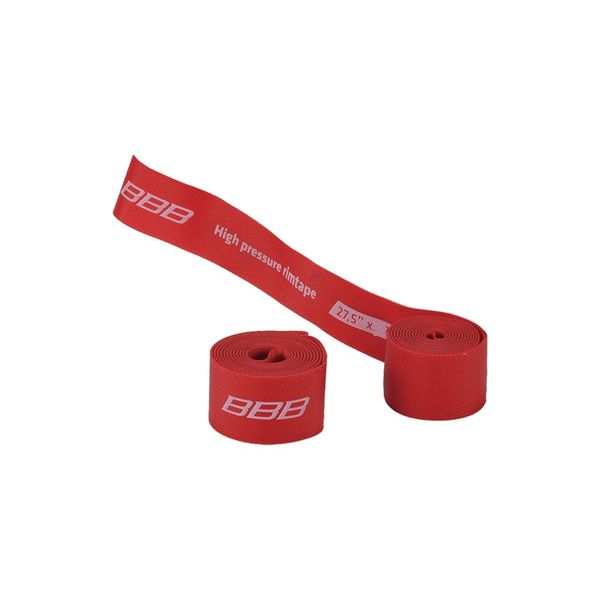 BBB Bicycle Rim Tape, High Pressure, Compatible with High Pressure, 1.1 x 1.0 inches (27.5 x 25 mm), HP 2 Piece Set