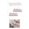 24 Count Nail Tips Royal Gray Gradient Nail with Bowknot on Ring Finger for Everyday Use, Coming-of-Age Ceremonies, Weddings, Nails