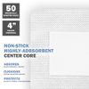 EVERLIT Island Dressing Bordered Gauze | Large Wound Care Bandage with Adhesive Border| Sterile, Soft & Highly Absorbent Medical Grade Dressing Pad (4x4 Inch (Pack of 50))