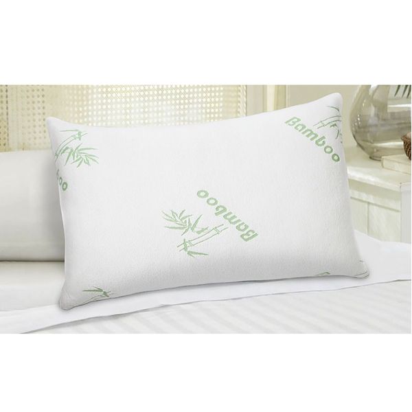Queen Size Soft Plush Bamboo Memory Foam Support Pillow