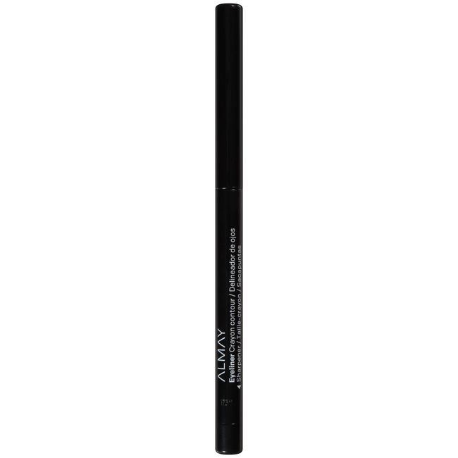 Almay Eyeliner Pencil, Hypoallergenic, Cruelty Free, Oil Free-Fragrance Free, Ophthalmologist Tested, Long Wearing and Water Resistant, with Built in Sharpener, 205 Black, 0.01 oz