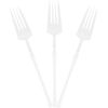 Disposable Heavy Weight White Plastic Dinner Forks 80pcs