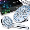 AquaDance 7" High-Pressure Blue Antimicrobial 30-setting Rain Shower Head Combo