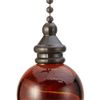 Amber Ball Pull Chain Extender - 12 inch Ceiling Fan Chain Connector