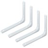 4 PCS Heavy Duty Shelf Bracket,L Shape Right Angle Bracket (White, 150mm×125mm)